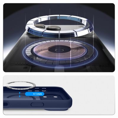 14. Spigen Ultra Hybrid MagSafe Hülle für iPhone 18 Pro / 17 Pro – Dunkelblau