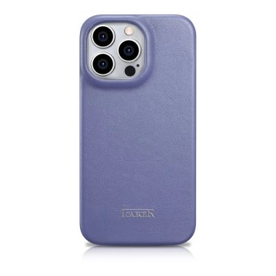 11. iCarer CE Premium Leather Folio Case iPhone 14 Pro Max Magnetic Flip Leather Folio Case MagSafe Light Purple (WMI14220716-LP)