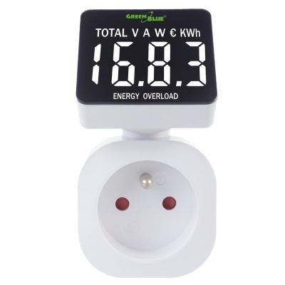 3. GREENBLUE Energiezähler, Wattmeter, 16 A, max. 3680 W, Speichersicherung GB620 E