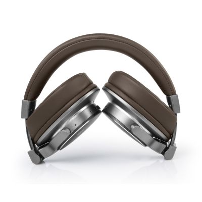 6. Muse M-278 BT Kabelloses Headset mit Kopfbügel, Micro-USB, Bluetooth, Braun, Silber