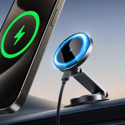 11. Joyroom JR-ZS408 Magnethalterung mit 15W induktivem Ladegerät für Auto-Cockpit – Schwarz