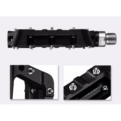 9. Rockbros 2017-12CBK Nylon-Fahrradpedal-Set, Schwarz