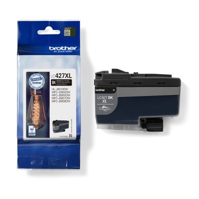 2. Brother LC-427XLBK Tintenpatrone, 1 Stück, Original, hohe (XL) Reichweite, Schwarz