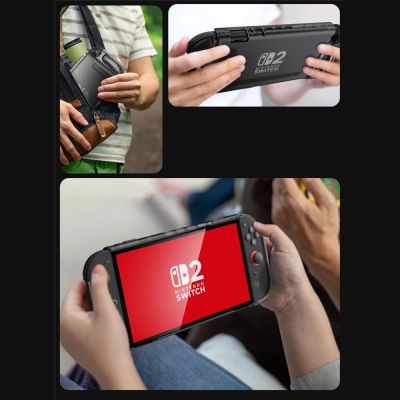 6. Supcase Crystal Case für Nintendo Switch 2 - Transparent Schwarz