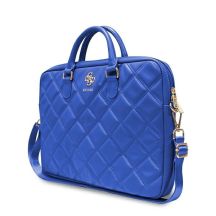 Guess Quilted 4G-Tasche für einen 16-Zoll-Laptop – Blau