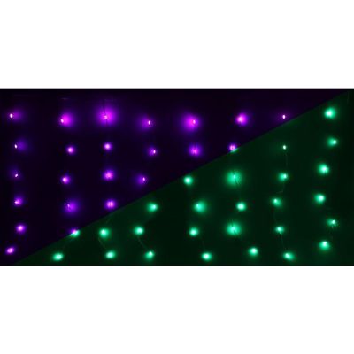 32. Weihnachtsbaumbeleuchtung, Lichtvorhang für den Außenbereich/Innenbereich, 240 LEDs, 600 x 60 cm, mit Fernbedienung, RGB-Farben