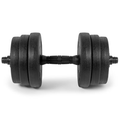 24. 4-in-1-Hantelset (Langhantel, Kurzhanteln, Kettlebell, Liegestützgriffe) Spokey PONDUS SET 20 kg