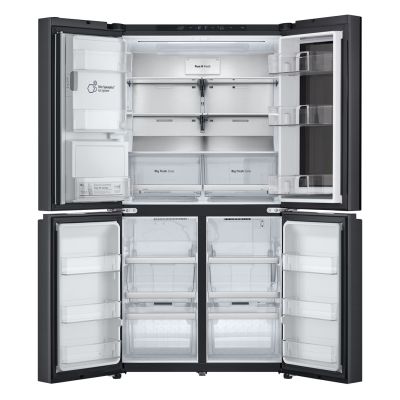 7. LG GMG960EVJE Side-by-Side-Kühlschrank mit mehreren Türen, 179 cm, Essence Black Steel, Mattschwarz, Total NoFrost, Wasserzulauf