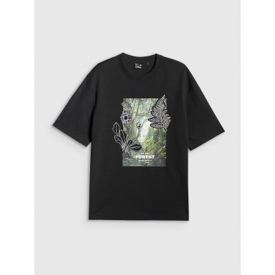5. Locker geschnittenes Damen-T-Shirt mit Aufdruck 4F 4FRSS26TTSHF3706-20S