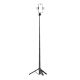 19. Selfie Stick WC12YDS Teleskopstativ 1,3 m aus Aluminiumlegierung mit Dual-Licht und Telefonhalter – Schwarz