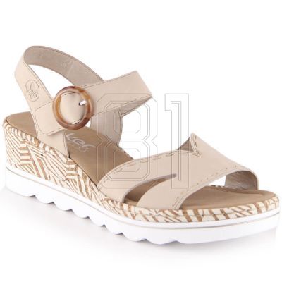 Bequeme Keilsandaletten Rieker W RKR595 beige
