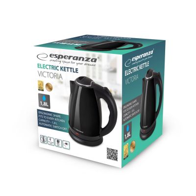 10. ESPERANZA Wasserkocher Victoria 1,8 l Schwarz EKK113K