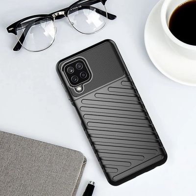 12. Thunder Case Flexibel Robuste Panzer Handyhülle TPU Schutzhülle für Samsung Galaxy A22 4G blau