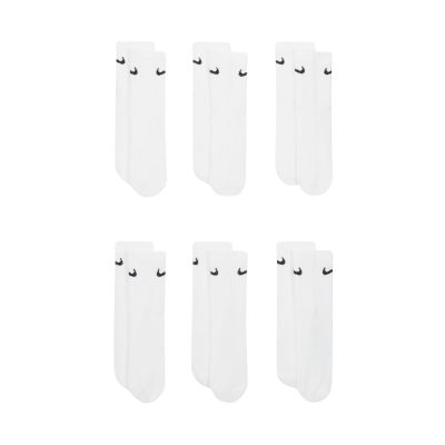 Nike Everyday Cush Crew Kindersocken 6 Paar Weiß SX6910 100