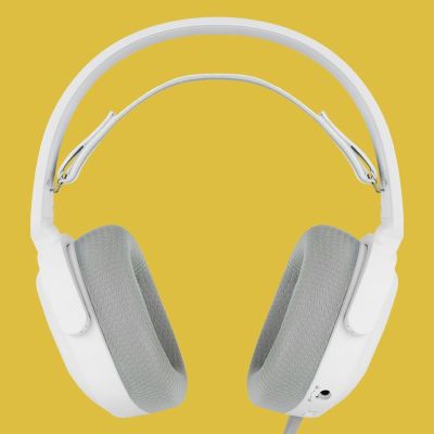 2. GAMIAC HS71 Kabelgebundenes Gaming-Headset mit Kopfbügel, USB Typ-C, Weiß