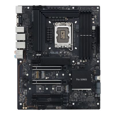 3. ASUS Pro WS W680-ACE W680 (LGA 1700) ATX-Mainboard, 2x PCIe 5.0, 3x PCIe 4.0, 3x PCIe 4.0 M.2-Steckplätze, 2x USB 3.2 Gen 2, 4x USB 3.2 Gen 1, 2x USB 2.0, 2x 2,5-Gb-Ethernet, 1x SlimSAS, 4x SATA, HDMI, DisplayPort und VGA