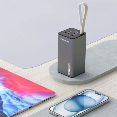 12. Powerbank Wozinsky K65+ 65W 30000mAh 2x USB-C, 1x USB-A 65W - grau