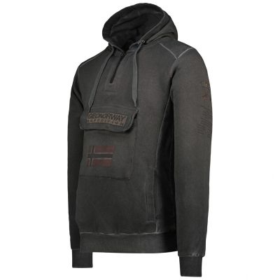 3. Geographical Norway Gymclass EO Tiedye Badge Sweatshirt M WU8270H-GNO-BLACK