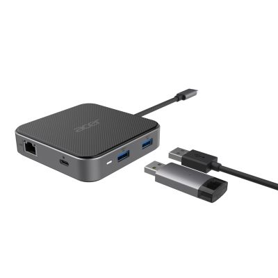 2. ACER 7-in-1 USB4 8K Multi-Display-Hub (1x HDMI/1x DP/2x USB 3.2/USB-C/RJ45/Audi)