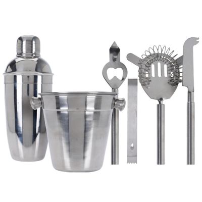 7. BARTENDER-SET 6-TEILIG: GETRÄNKESHAKER, ZUNGE