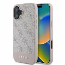 Guess 4G Bottom Stripe Hülle für iPhone 16 – Rosa