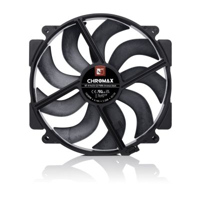 10. NOCTUA 140mm NF-A14x25r G2 PWM Lüfter Chromax Schwarz