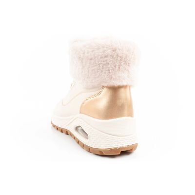 14. Skechers Uno Rugged Damen Sport-Schuhe isolierte Winter-Stiefeletten Beige
