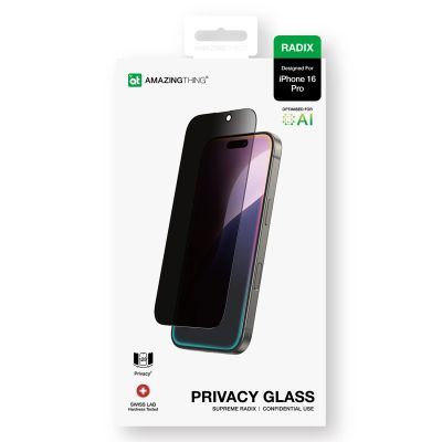 11. AmazingThing Radix Privacy Glass Privacy Panzerglas für iPhone 16 Pro