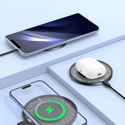 7. Baseus BS-W530 15W Induktionsladegerät + USB-C-Kabel – USB C 24W 1m – Schwarz