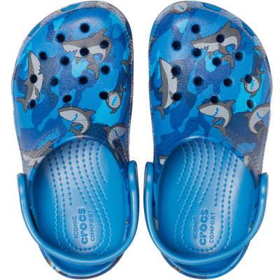 3. Crocs Classic Shark Clog Jr 206147 4KI Flip-Flops