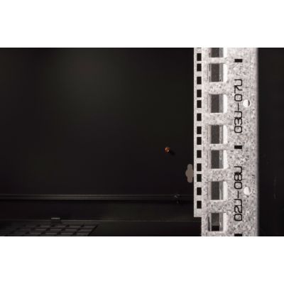 31. Digitus Unique 19" 9U Rackmount-Netzwerkschrank, 600 x 450 mm, Glastür, schwarz, ungeteilt, montiert, 100 kg