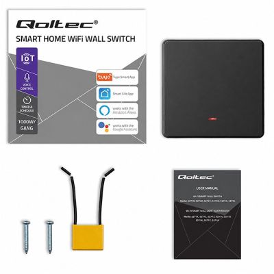 8. QOLTEC LICHT-EIN/AUS-SCHALTER | 1-KANAL | WLAN | TIMER | TUYA | SCHWARZ