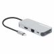 2. MANHATTAN 8-in-1 USB-C Dockingstation mit USB 3.2 Gen 1 Power Delivery, Typ-C Stecker auf HDMI Buchse, drei USB-A Anschlüssen, Gigabit RJ45 Anschluss, USB-C Power Delivery Anschluss, SD/MicroSD Kartenleser, Aluminium, Space Grau (13061)
