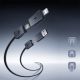 2. Baseus Versatile 60W USB-C – USB-C-Kabel mit USB-A- und Lightning Adaptern, 0,6 m – Schwarz