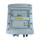 Hermetischer IP65-EMITER-Anschlusskasten für DC/AC mit Noark 1000V DC-Überspannungsableiter Typ 2, 1 x PV-String, 1 x MPPT // Noark AC-Überspannungsableiter Typ 2, 10A 3-F, RCD Typ A 40A/300mA