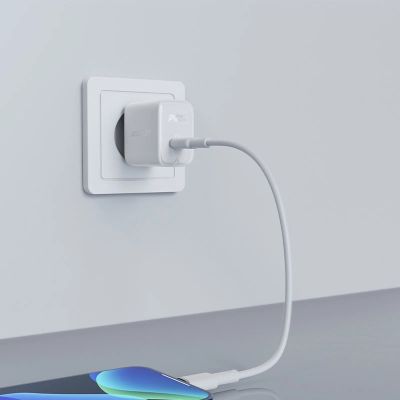 6. Acefast schnelles USB Typ C 20W Power Delivery Ladegerät schwarz (A1 EU schwarz)