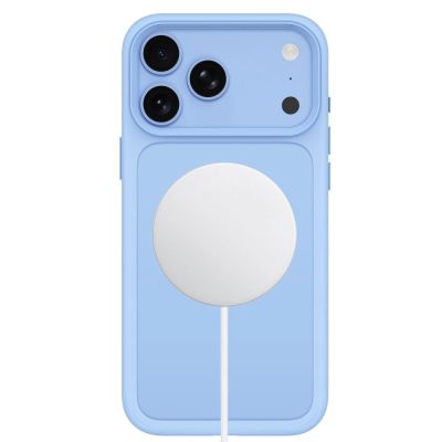 4. Tech-Protect Magmat Magsafe CC Hülle für iPhone 18 Pro Max / 17 Pro Max – Hellblau matt