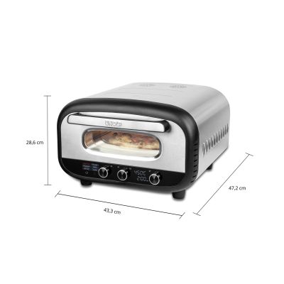 7. Neuer Alfredo-Pizzaofen in Silber