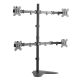 LogiLink BP0046 Monitorhalterung/Ständer für 81,3 cm (32") Monitore, Schreibtisch, Edelstahl