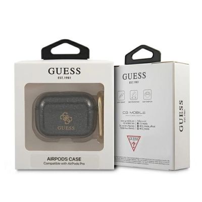 3. Guess GUAPUCG4GK AirPods Pro Cover schwarz/schwarz Glitter Collection