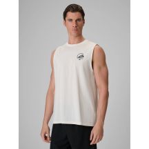 Lässiges, ärmelloses Herren-T-Shirt mit Aufdruck 4F 4FRSS26TSLEM365-11S