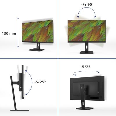 4. Philips 27"-Monitor 27B1N3800/00 IPS 4K UHD 60Hz 2xHDMI DP 5xUSB-Lautsprecher