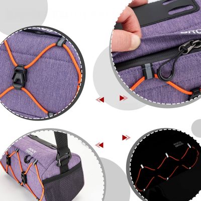 5. Rockbros 30110054005 Lenkertasche für Fahrräder, 2,2 l – Lila