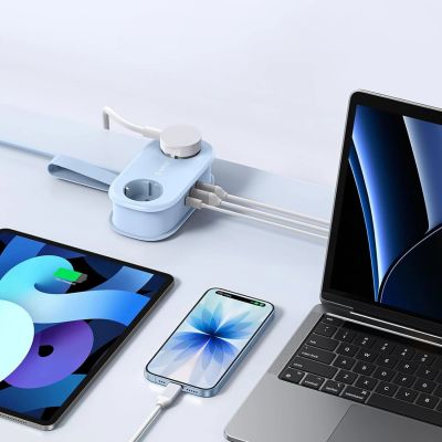 5. Orico AP3 20W GaN 5-in-1 Steckdosenleiste (2x Netzanschluss + 2x USB-A + 1x USB-C) – Blau