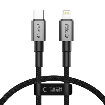Tech-Protect Ultraboost DNA USB-C / Lightning PD27W/3A Kabel 25 cm - Grau