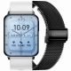 Smartwatch Gravity Weiß Schwarz 2 Armbänder GT17-8