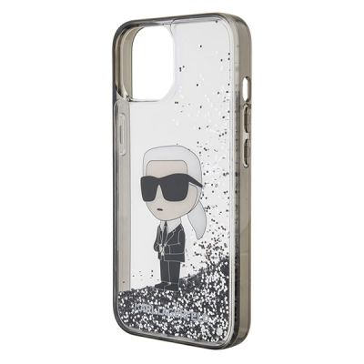 6. Karl Lagerfeld KLHCP15SLKKNSK iPhone 15 6,1" transparentes Hardcase Liquid Glitter Ikonik
