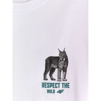 6. Normales bedrucktes Jungen-T-Shirt 4F 4FJKAW26TTSHM4457-10S