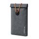 4. Wozinsky WPB-R12 RFID-blockierende Handyhülle mit Klappe und Trageband, 21,5 x 12 cm – Grau
