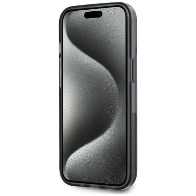 5. Karl Lagerfeld Liquide Glitter Monogram Gradient iPhone 15 Hülle - Schwarz
